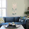 Macrame Wall Hanging Green and Beige Woven Tapestry Boho Chic Tassels Pendant Hippie Bohemian Wall Art Bedroom Living Room Dorm Backdrop Home Decorations, 33"x 18" (No.2): Home & Kitchen