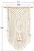 Small Macrame Wall Hanging Woven Tapestry Boho Chic Wood Beads Fringe Wall Art Home Decor
