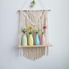Macrame Wall Hanging Shelf, Wood Floating Hanging Storage Shelf Organizer Hanger