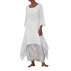Solid maxi dress Long Dress Plus Size Vintage loose boho dress Women Sleeve dress women summer Beach robe longue sukienkia  #G8