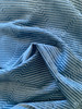 Blue Velvet Upholstery Fabric by the yard / Geometric Velvet fabric / Delft Blue Home Decor Velvet Fabric by the Yard
