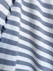 Navy Cream Striped Fabric by the yard / Home Decor Fabric / Cotton Upholstery Fabric / Medium weight fabric / French Stripe Fabric