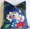 Evening Orchids Velvet Decorative Pillow Cover or Euro Sham