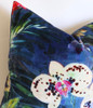 Evening Orchids Velvet Decorative Pillow Cover or Euro Sham