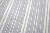 Grey Cream Stitched Fabric by the yard / Home Decor Fabric / Ticking  Upholstery Material / Grey Stripe Fabric / Light Upholstery Fabric