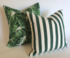 Outdoor Lumbar Pillow Cover / 12x18 Outdoor Lumbar Black Cushion / 12x18 Genuine Sunbrella Pillow / 12x18 Black Striped Pillow cover