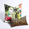 Leopard Velvet Cushion Cover / Velvet Cheetah Pillow / Self Piped Pillow Cover option / Jamil Natural / Hollywood Regency Pillow