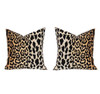Leopard Velvet Cushion Cover / Velvet Cheetah Pillow / Self Piped Pillow Cover option / Jamil Natural / Hollywood Regency Pillow