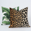 Leopard Velvet Cushion Cover / Velvet Cheetah Pillow / Self Piped Pillow Cover option / Jamil Natural / Hollywood Regency Pillow