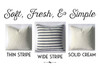 Navy Stripe pillow cover / Navy Cream 20x20 pillow or 9 other sizes / Blue pillow covers / Farmhouse Striped Pillow / French pillow Cover