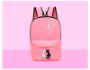 4pcs/set Women Backpack - Cat Printing Canvas School Bags For Girls