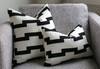 African Pillow 20x20 / Embroidered Pillow Cover 20x20 / Modern Pillow Cover 20x20 / Black Kuba Pillow 20x20 / Geometric 20x20 Pillow