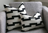 African Pillow 18x18 / Embroidered Pillow Cover 18x18 / Modern Pillow Cover 18x18 / Black Kuba Pillow 18x18 / Geometric 18x18 Pillow Cover