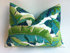 Miami Banana Leaves Pillow Cover / Indoor Outdoor Teal Navy pillow Cover / Beverly Hills Pillow Cover