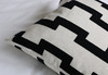 African Pillow Cover: Available in 10 Sizes / Lumbar Pillow Cover 12x21 / Modern Pillow Cover / Black Kuba Pillow / Geometric Pillow