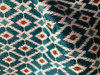 Teal Ikat Fabric / Turquoise Upholstery Fabric by the Yard / Ikat Home Decor Fabric / Turquoise Woven Upholstery / Ikat Upholstery