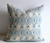 Olive or Aqua Pillow Cover / Batik Pillows / Les Indiennes Pillows / Cotton Block Print Pillow Case / Olive Cushion Cover