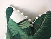 Banana Leaf pillow cover / Linen Pillow Cover / Fringe Pillow Case 12x21 16x16 18x18 20x20 22x22 24x24 26x26 16x24 14x36