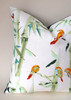 Chinoiserie Pillow / Aqua Orange 20x20 / 20x20 Cushion Cover / 20x20 Bamboo Pillow Cover / Green 20x20 Aqua / 20x20 Sofa Pillow Cover