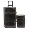 Vintage pu leather travel luggage,13" 22" 24"korea  trolley luggage bags on universal wheels,bride wedding red suitcase box