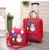 CARRYLOVE cartoon luggage series 16/18 size  boarding handbag+Rolling Luggage Spinner brand Travel Suitcase