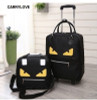 CARRYLOVE cartoon luggage series 16/18 size  boarding handbag+Rolling Luggage Spinner brand Travel Suitcase