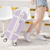Luggage 20" 22" 24" 26" inch women hard retro rolling luggage set trolley baggage with cosmetic bag vintage suitcase for girls