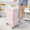 Luggage 20" 22" 24" 26" inch women hard retro rolling luggage set trolley baggage with cosmetic bag vintage suitcase for girls