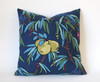 Navy Lumbar Pillow Cover / Yellow Navy Decorative Pillow Cover / Navy Teal Lumbar Pillow 12x18 12x21 16x24 / Raspberry Navy Pillow