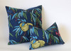 Navy Lumbar Pillow Cover / Yellow Navy Decorative Pillow Cover / Navy Teal Lumbar Pillow 12x18 12x21 16x24 / Raspberry Navy Pillow