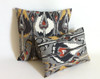 Grey and Yellow Ikat Robert Allen Zipper Pillow Cover 18x18 24x24 26x26 or lumbar pillow cover Ikat Rain Pillow
