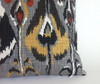 Grey and Yellow Ikat Robert Allen Zipper Pillow Cover 18x18 24x24 26x26 or lumbar pillow cover Ikat Rain Pillow