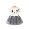 Cat Pattern Shirt and Skirt Duo