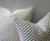Heirloom Quality Heavy Knit Throw Pillows / Ivory Brown & Grey / Danish Modern Decor