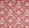 Red Pagoda fabric by the Yard / Linen upholstery fabric / Linen Home Decor Fabric / Chinoiserie Upholstery Fabric / Asian Home Fabric
