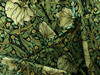 Velvet William Morris Pimpernel Upholstery Fabric by the yard / Green Velvet Leopard Home Fabric / High End Upholstery Velvet