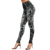 2020 Women Gym Leggings Faux Denim Jeans Leggings Pocket Printing Leggings Casual High Waist Pencil Pants Plus Pants