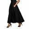 2019 High Waist Pleated Long Skirts Women Vintage Flared Full Skirt Swing Satin Skirt Casual Skirt