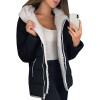 Winter Coat Parkas Women Wool Lined Coat Winter Solid Thick Warm Jacket Women Clothing Casual Korean Style Parkas Female Top