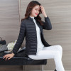 UHYTGF Thin Cotton Jacket Short Tops Winter Jacket Women Coat Korean Slim Plus size Female Parka Coat Wave Pattern Padded Jacket