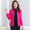 UHYTGF Thin Cotton Jacket Short Tops Winter Jacket Women Coat Korean Slim Plus size Female Parka Coat Wave Pattern Padded Jacket