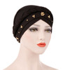 Solid Color Braid Beads Decor Women Muslim Hijab Turban Head Scarf Cap Hat Solid Color Braid Beads Decor Women Muslim Hijab Turban Head Scarf Cap Hat