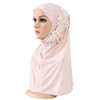 Fashion Lace Flower Rhinestone Decor Women Scarf Muslim Hijab Head Wrap Headwear Fashion Lace Flower Rhinestone Decor Women Scarf Muslim Hijab Head Wrap Headwear