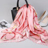 Women Fashion Kerchief Silk Satin Neck Scarf Print Hijab Scarfs Square Shawls Wraps Women Fashion Kerchief Silk Satin Neck Scarf Print Hijab Scarfs Square Shawls Wraps