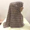 H105 printed pray hijab medium size muslim amira hijab pull on islamic scarf head wrap headband