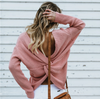 Plain knit sweater