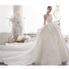 Strapless Neck Lace Up Shiny Super Gorgeous Ball Gown Wedding Dress