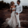 Simple Boho Mermaid Lace Wedding Dresses