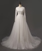 White Vintage Lace Long Sleeves Wedding Dresses