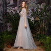 Luxury Evening Dresses Long Sleeves O-Neck A-Line